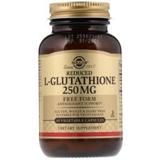 솔가 Solgar Reduced L-glutathione 250mg 60캡슐, 60정, 1개