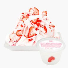 카페노리 스노우빙 딸기플러스 (300mL) - 대패타입 빙수얼음, 1개, 300g