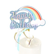 레인보우 생일토퍼-디자인 특별한 촛불 양초 생일 막대 픽 데코 장식