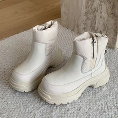 기모 스키부츠 여성 가을 겨울 방수 패딩 부츠 도톰 앵클 부츠