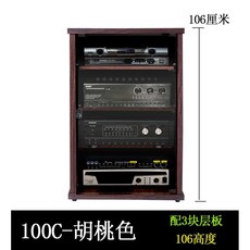 메쉬 오디오 장식장 거실 다이 캐비닛 스피커 앰프 CD, 100C 월넛 컬러 유리 도어 - cd유리장