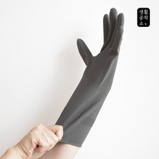 생활공작소 라텍스 고무장갑 33cm x 5입 일반형, 상세설명 참조, 02. 고무장갑 그레이 5입 S