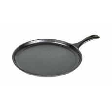 Lodge Cast Iron Griddle with Grip Handle 로지 그립핸들 캐스트 아이언 그리들 26.6cm, 1개, 없음
