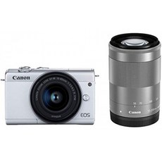 Canon 미러리스 렌즈 교환식 카메라 EOS M200 더블 줌 키트 화이트 EOSM200WH-WZK-A, 단일상품