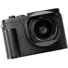 라이카 Q3에 적합한 카메라 전문 정품 가죽 하프 케이스 최상층 소가죽 본체 메탈 베이스 플레이트 핸드 생크 3in1 디자인블랙