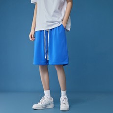 홍콩 토박이 단아한 남자운 움직이다 여름 돌돌이 드랜드 흐름 캐쥬얼 커플 스트레이트핏 일자 오부바지 팬츠