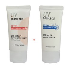 에뛰드하우스 유브이 더블 컷 촉촉 톤업 선 플루이드 50ml+산뜻 선젤50ml(증정용) 선크림