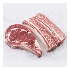 [바라던] 뼈 무게 줄인 토마호크&꽃우대갈비 세트 총 1.25kg, 주문선택:토마호크650g + 우대갈비600g