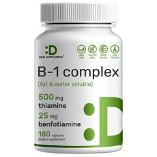 Deal Supplement 비타민 B1 500mg 벤포티아민 함유 180캡슐