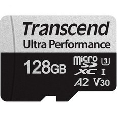 Transcend 512GB 마이크로SD with 어댑터 UHSI U3 A2 울트라 퍼포먼스 TS512G USD340S, 128GB, 128GB