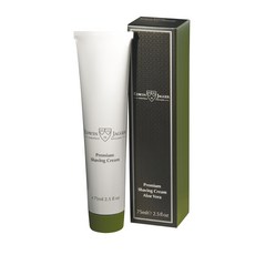 Edwin Jagger 99.9% Natural Premium Shaving Cream 에드윈 재거 99.9% 천연 프리미엄 면도 크림 75ml 튜브 - 알로에 베라 2.5, 2.5 Ounce, 1개