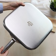 AMT316TI 사각와이드팬 28cm 사각프라이팬 티타늄 스테인리스 국내생산 인덕션