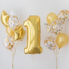 생일파티 기념일용 숫자 풍선 1000일선물 리본, 옵션, 골드 0 1M