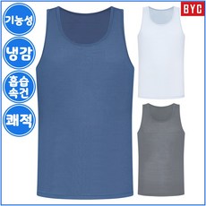 BYC 남자 쿨피아 인견 쟈카드 스판 런닝 3매입 R25S