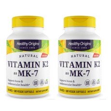 Healthy Origins MK7로 비타민 K2 100mcg 180캡슐, 180정, 2개