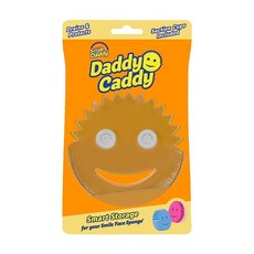 스크럽대디 Scrub Daddy Mommy 6ct + 캐디 - 긁힘 방지 다용도 접시 스폰지 홀더 BPA 프리 및 폴리머 폼으로 제작 얼룩 냄새 주방, 1)Daddy Caddy