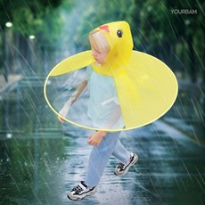 잡상인 어린이 아기 유아 여아 키즈 UFO 오리 비옷 우비세트
