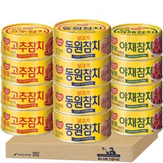 [블루존] 동원 참치 90g A세트 (살코기+고추+아채) x4