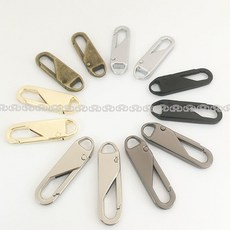 지퍼슬라이더 지퍼손잡이 수선용 원터치 간편한 설치, 검정색