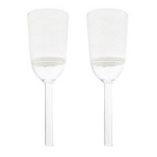 STK 2PCS 유리 Buchner 깔때기 승/소결 디스크 필터 실험실 진공 여과 60ml, 클리어