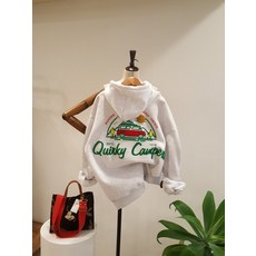 컬키 캠퍼 레더링 기모 후드 맨투맨