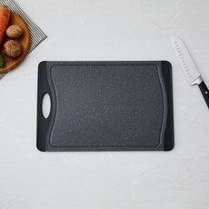 [모던하우스 인천점] 미끄럼방지 블랙마블 항균 PP도마 L 45X30.5cm -[CA1825003], 1개, 블랙