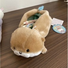 수달 인형 필통 봉제 펜 귀여운 캐릭 천 주머니 문구, 수달 필통