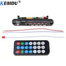 Kebidu 무선 블루투스 mp3 wma 디코더 보드 오디오 모듈 usb tf 라디오 12 v 24 v mp3 플레이어 aux 자동차 스피커 내장, Black:기타
