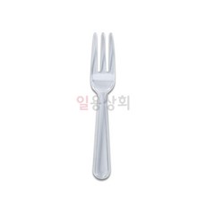 [ILYONG] 일회용 미니 세발 포크 TY 95mm 줄줄이 개별포장 10000개 투명, 1개