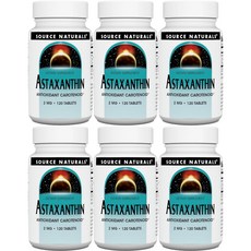 Source Naturals 소스내추럴스 아스타잔틴 2mg 테블릿, 6개, 120정