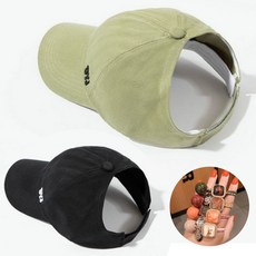 블루피그 똥머리 포니테일 여성볼캡 햇빛차단 여성야구모자