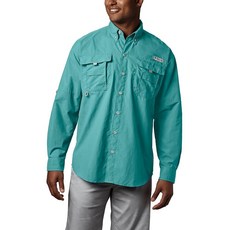 컬럼비아 Columbia 남성용 PFG 바하마 II 긴소매 셔츠 354858, X-Large, Gulf Stream