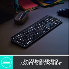 Logitech 920-009294 MX Keys Advanced Wireless Illuminated Keyboard - Graphite-B07S92QBCJ, one size