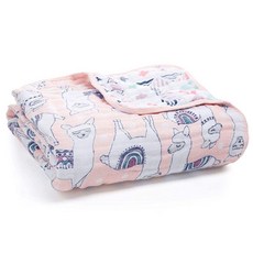 Aden + anais 100% 유기농 면 모슬린 아기 담요 아기 침대 침구 신생아 및 유아용 아기방 담요 남아 및 여아용 아기방 담요 베이비 레지스트리 및 샤워 선물 - 구, 라마스