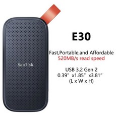 SanDisk 휴대용 외장 솔리드 스테이트 드라이브 NVME 하드 디스크 SSD E30 E61 E81 익스트림 프로 USB 3., 01 E30, 04 4TB