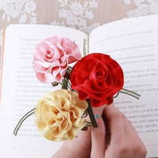 리본공예장미코사지