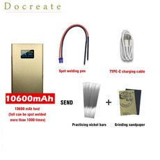 스폿 스팟 용접기 가정용 dx10 휴대용 조정 가능한 배터리 도구 .10.12mm 펜, 10600mAh, 1개