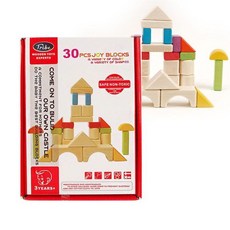 아기장난감 우드 유아교구 원목 성쌓기 30pcs