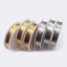 수니네일 셀프네일재 와이어 2mm/3mm/4mm, 1개, 2mm(골드50cm+실버50cm)