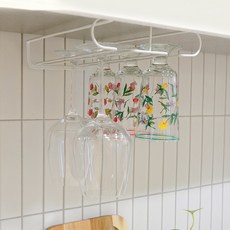 무타공 깔끔한 디자인 선반 와인잔 랙, 1개