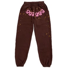 Sp5der Angel Number Sweatpants Brown 166766