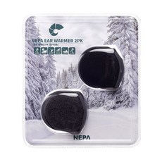겨울스포츠 남여공용 패커블 귀마개 2개 (Nepa), 블랙&차콜