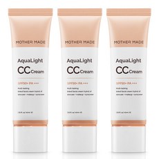 마더메이드 아쿠아 라이트 CC크림 SPF50+ PA+++ 내추럴 베이지 톤업크림 메이크업베이스 선크림