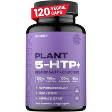 체중 세로토닌 식물 5 HTP+ 인자 200mg | 뇌 인지 | 비타민 B6 L 테아닌 | 120 캡슐, 120 Count (Pack of 1), 1개