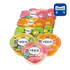 데르뜨 떠먹는젤리 감귤+복숭아+파인애플맛 각6개입(총 18개입), 1세트
