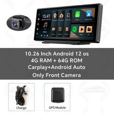 K50 4G + 64G 10.26 안드로이드 13 AI GPS 자동 듀얼 렌즈 대시 백미러 비디오 녹음기, 1) K50-Single lens - No TF Car