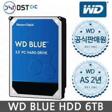 WD BLUE 데스크탑 3.5인치 하드디스크, 6TB, WD60EZAZ
