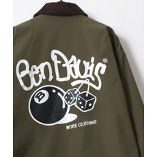 BEN DAVIS 벤 데이비스 DICE BALL 집업 오버사이즈 스트Leatt 리트 백 헌팅 자켓 에리코듀로이 재킷 카키