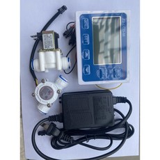 유량측정기 2024 유량 센서 ZJ-LCD-M 계량기 컨트롤러 솔레노이드 밸브 전원 충전기 LCD 디스플레이 수액 측정용 3/8 사이즈, 1개
