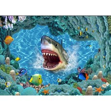 트릭아트스티커 착시 시트지 3D 벽 입체 인테리어 바닥 천장 바다, 8.가로판도08